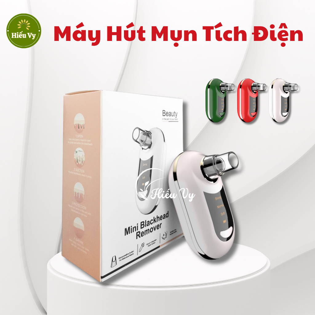 Máy Hút Mụn Đầu Đen Mụn Cám Cầm Tay Mini Siêu Khỏe Tích Điện 3 Cấp Độ Hút Cho Spa và Dùng Tại Nhà
