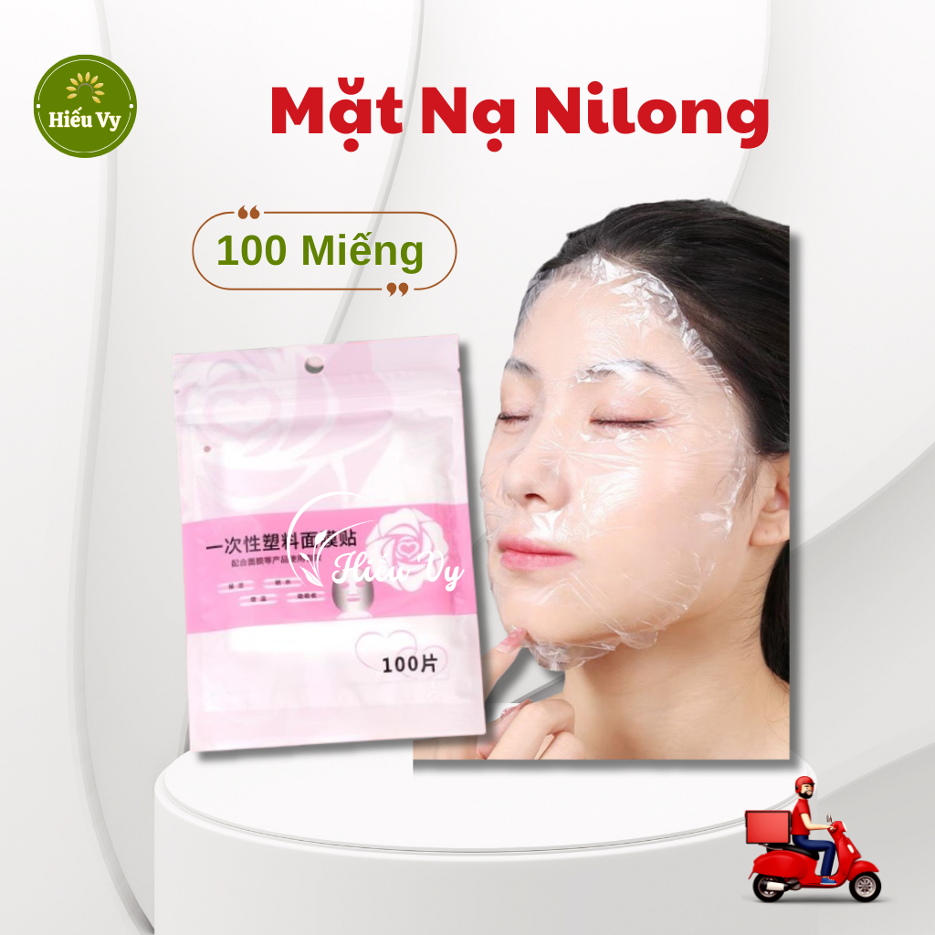 100 miếng mặt nạ nilong ủ tê, màng nilong ủ tê