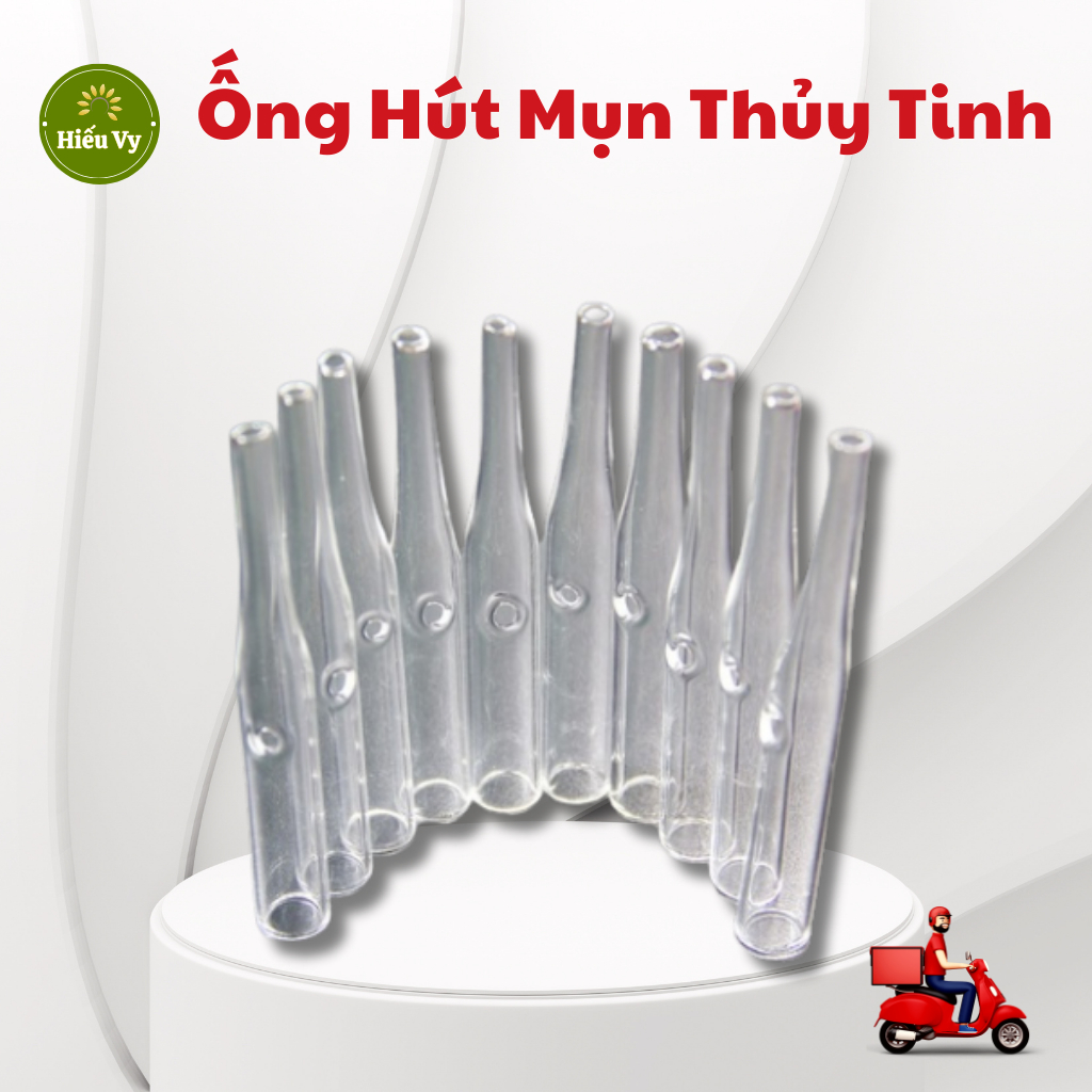 Combo 10 ống hút mụn thủy tinh cho máy hút mụn và máy 5in1