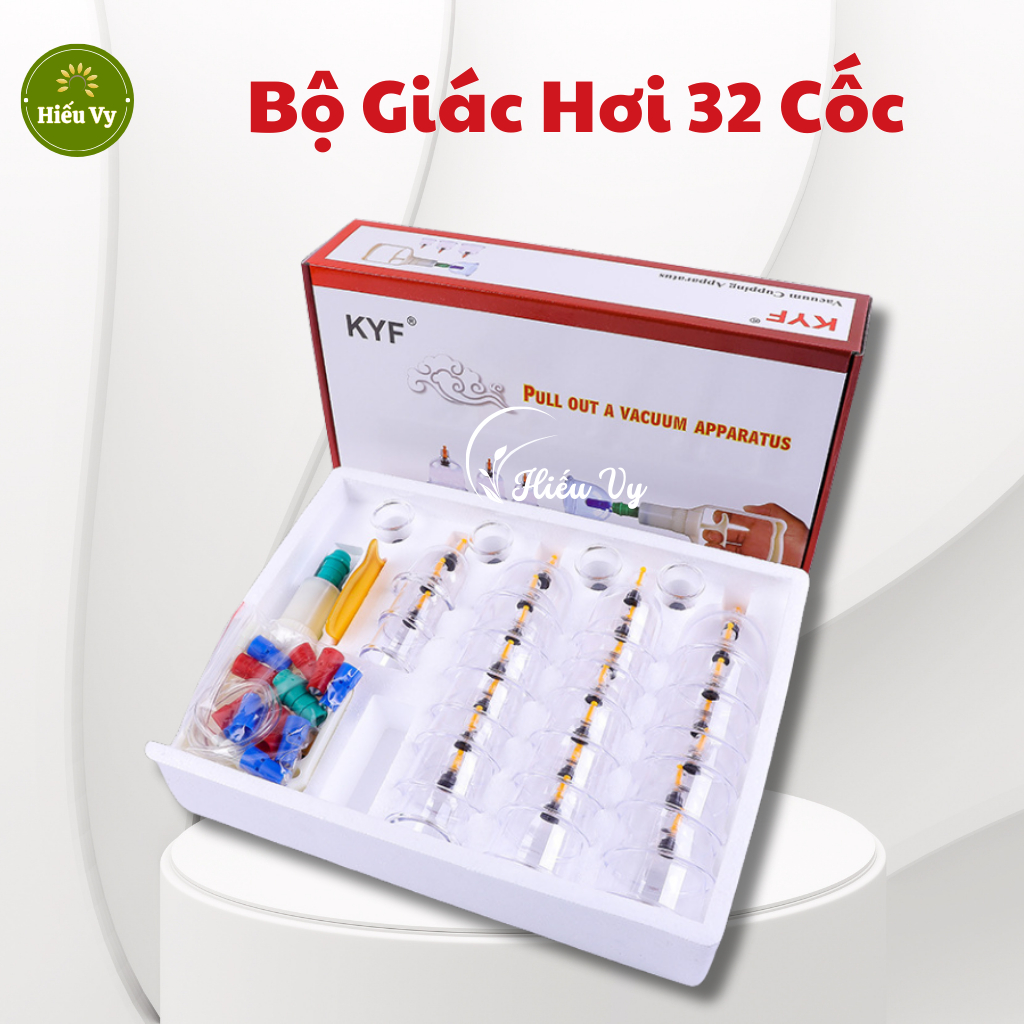 Bộ Giác Hơi Không Lửa 32 Cốc, Bộ Giác Hơi Chân Không 32 Ly Nhựa Cứng Loại 1