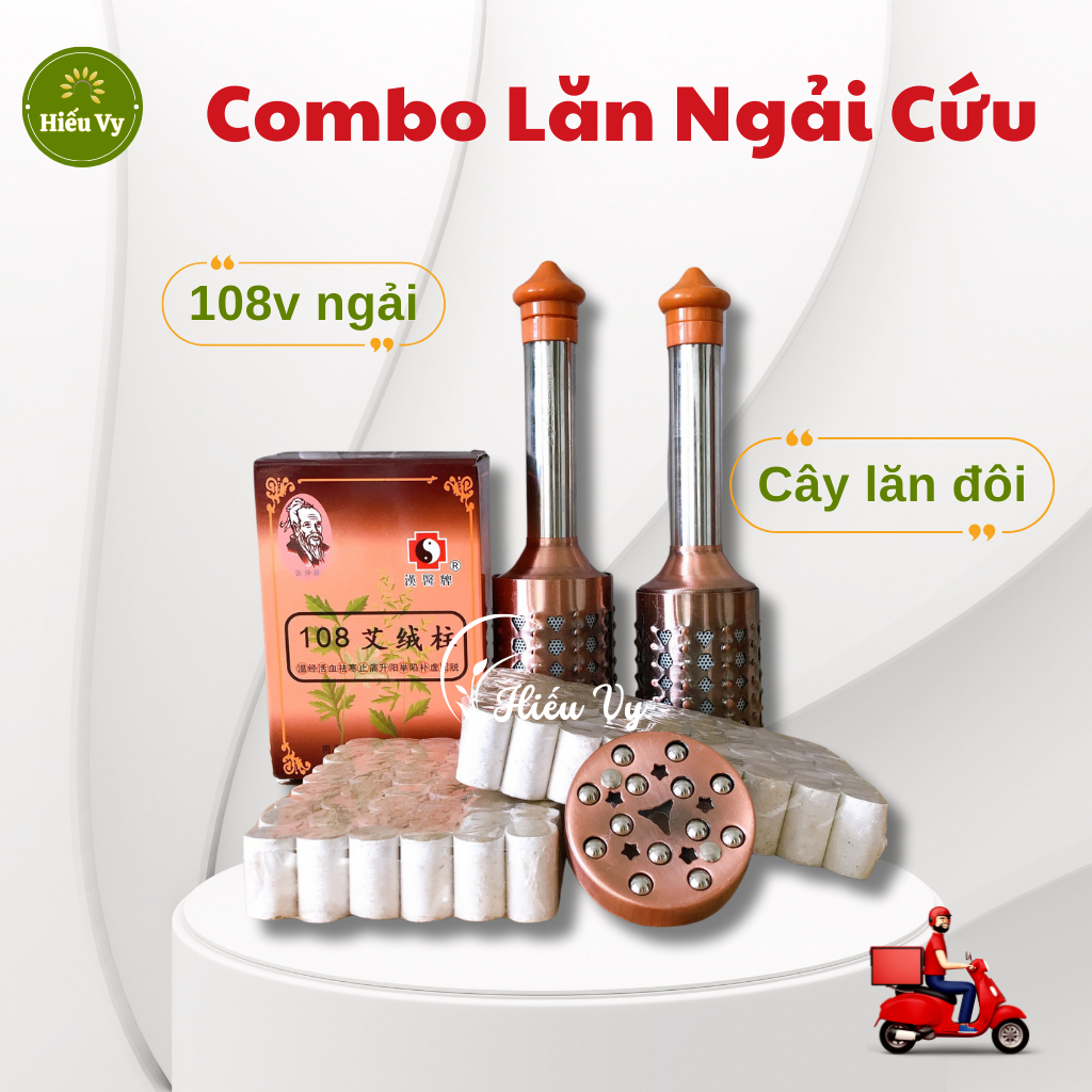 Thanh lăn ngải cứu đồng đôi giảm đau mỏi vai gáy, xương khớp | Con lăn ngải cứu đồng