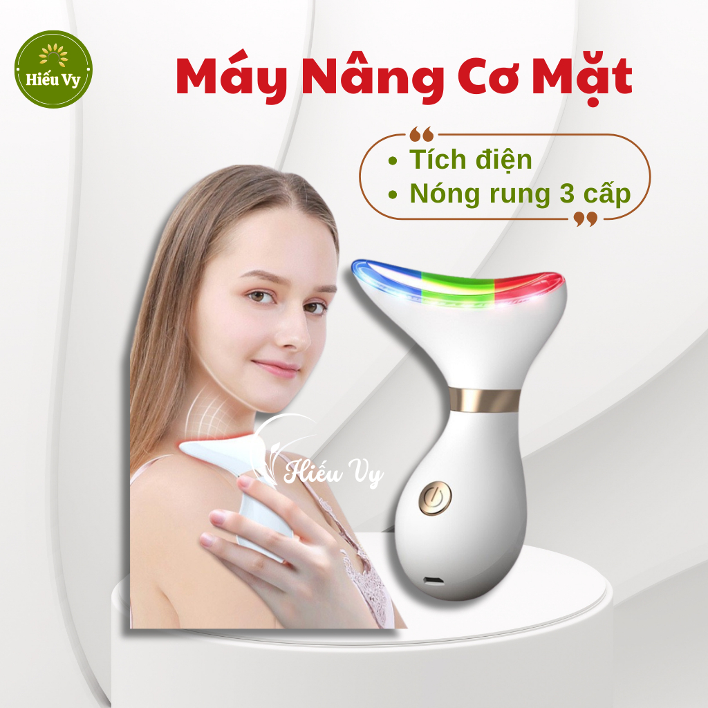 Máy Massage Nâng Cơ Trẻ Hóa Da Mặt Cầm Tay Mini Hàn Quốc Chính Hãng Sóng EMS Bảo Hành 3 Tháng