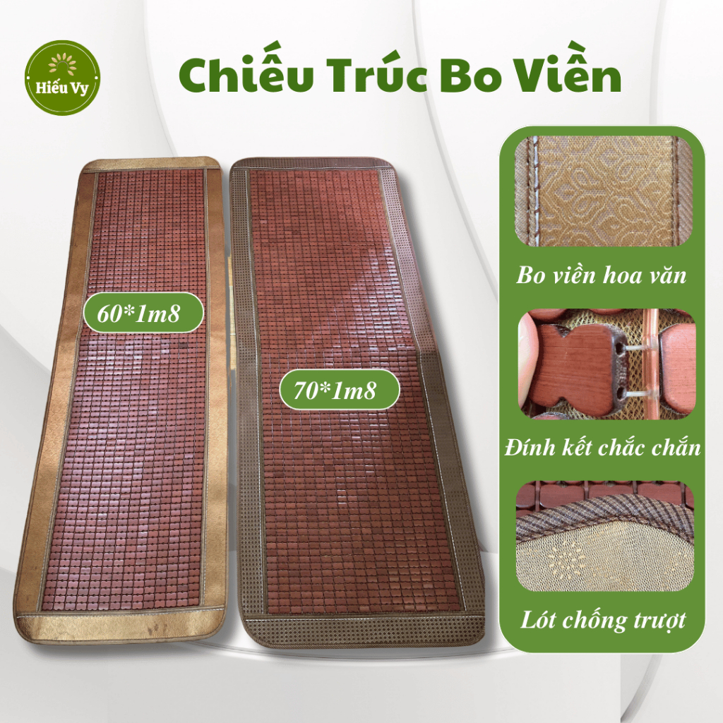 [Mới 2026] Chiếu trúc 60x1m8, 70x1m8 có viền vải và không viền trải giường spa, giường gội đầu, ghế sofa, cabin oto