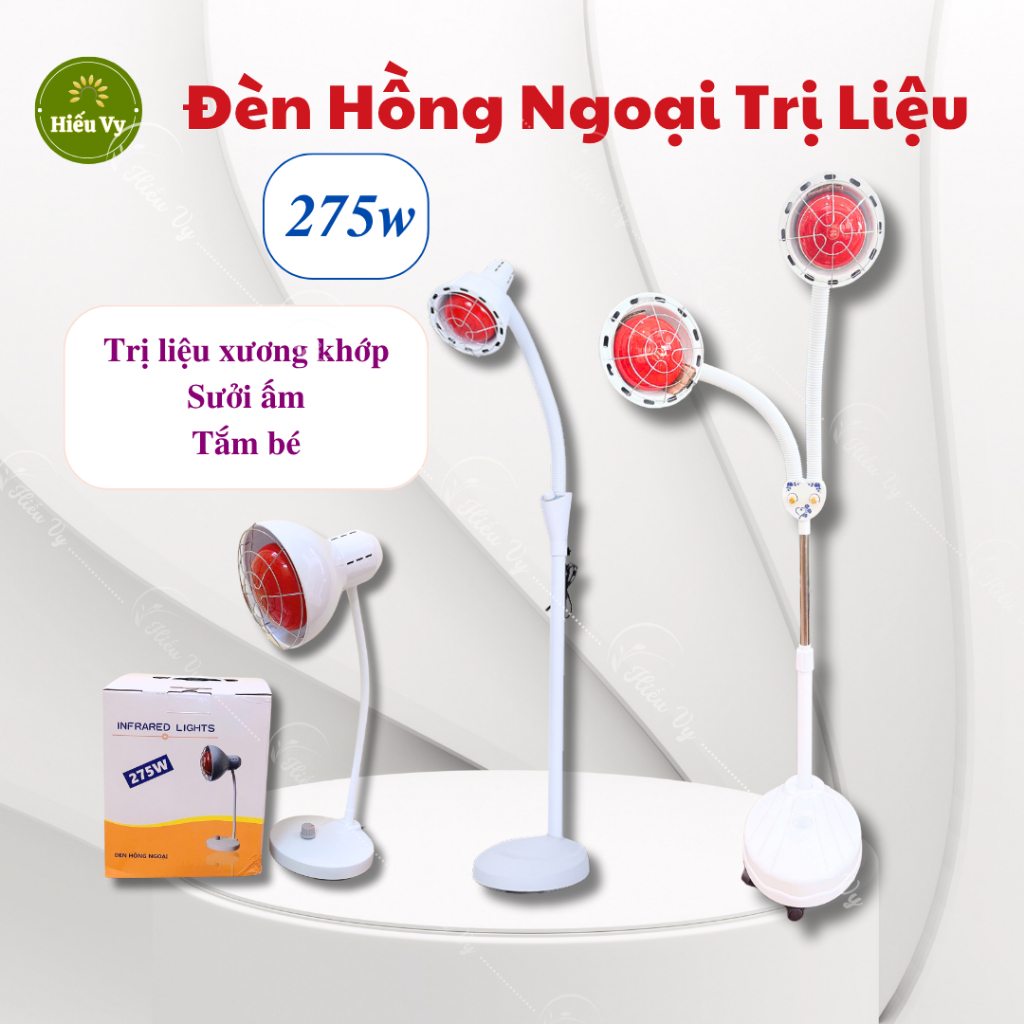 Đèn hồng ngoại kèm bóng 275w sưởi ấm, trị liệu vai gáy, thông tắc tia sữa, sưởi ấm khi tắm bé