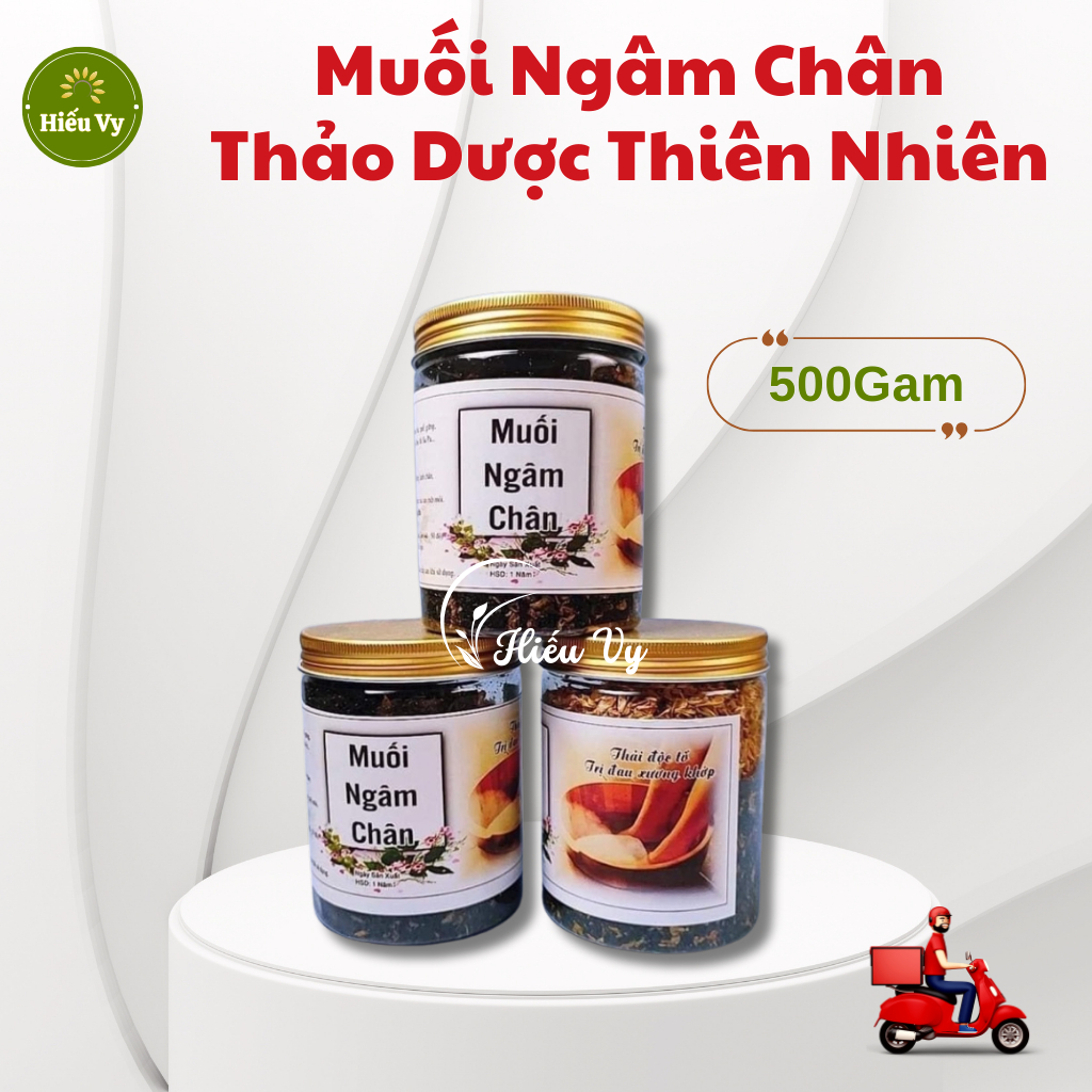 Muối ngâm chân thảo dược 18 loại hũ 500g giúp ngủ ngon, giảm hôi chân, tăng lưu thông khí huyết