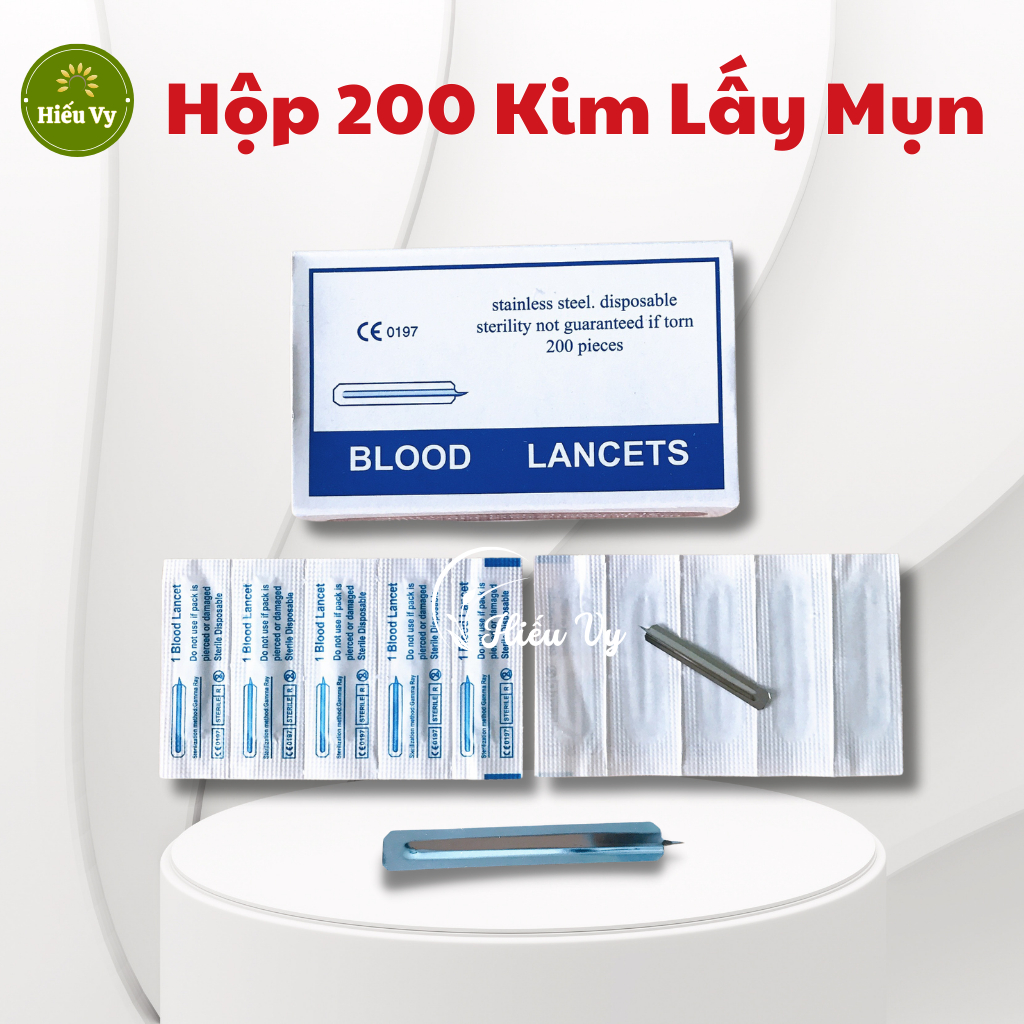 Hộp 200 Kim chích mụn, kim lấy nhân mụn