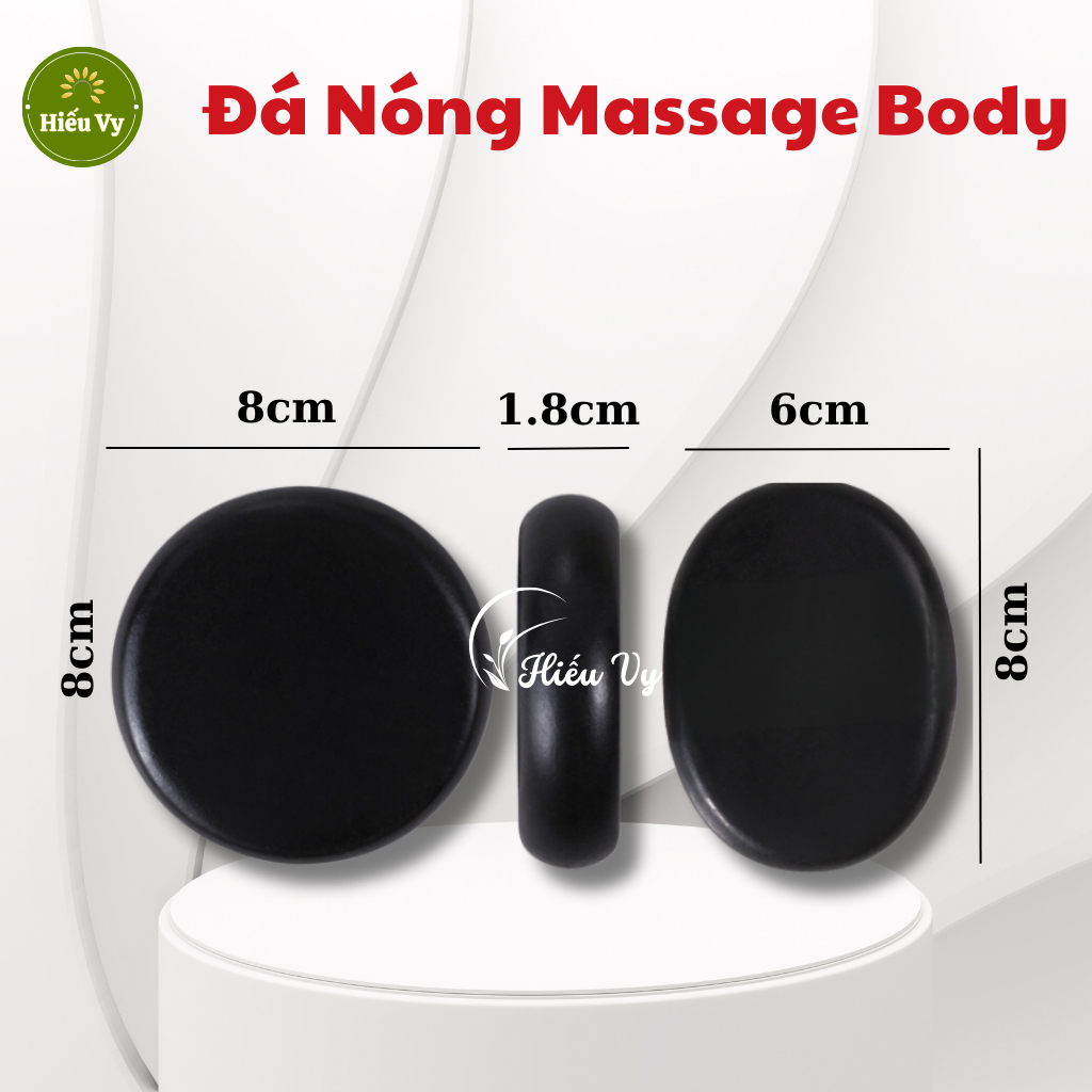 Combo Đá nóng massage body cho spa dưỡng sinh | Đá tròn, đá oval, đá massage cho spa