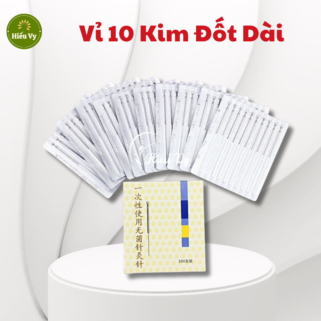 Hộp 10 Vỉ (100 kim) Đốt Nốt Ruồi, Mụn Thịt, Nám, Tàn Nhang | KIm Đốt Dài | Kim Đốt Nhỏ