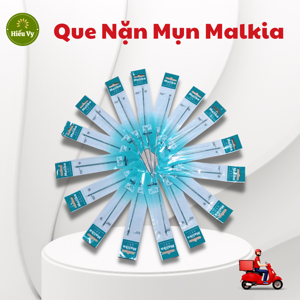 Que Năn Mụn Inox 2 Đầu, Cây Nặn Mụn Malika | Đầu Nhọn Đầu Tròn Dùng Cho Cá Nhân Spa Thẩm Mỹ
