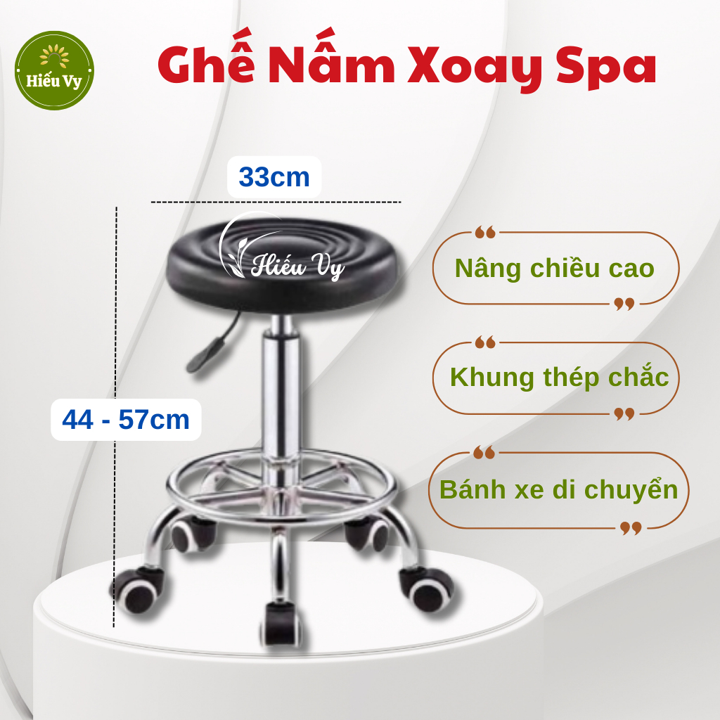 Ghế xoay spa đệm thường nâng hạ chiều cao cho KTV Spa