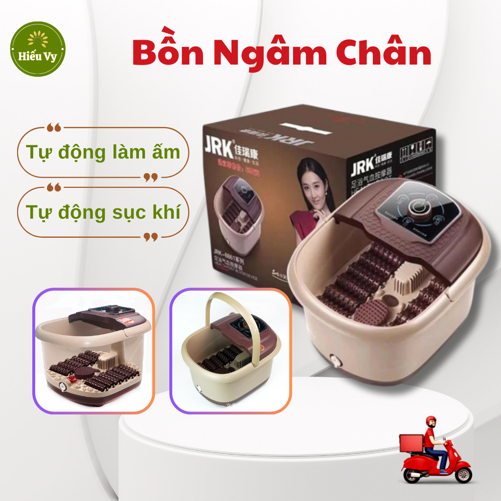 Bồn ngâm chân tự động sục khí và làm ấm nước | Bồn ngâm massage chân hồng ngoại giúp thư giãn, ngủ ngon