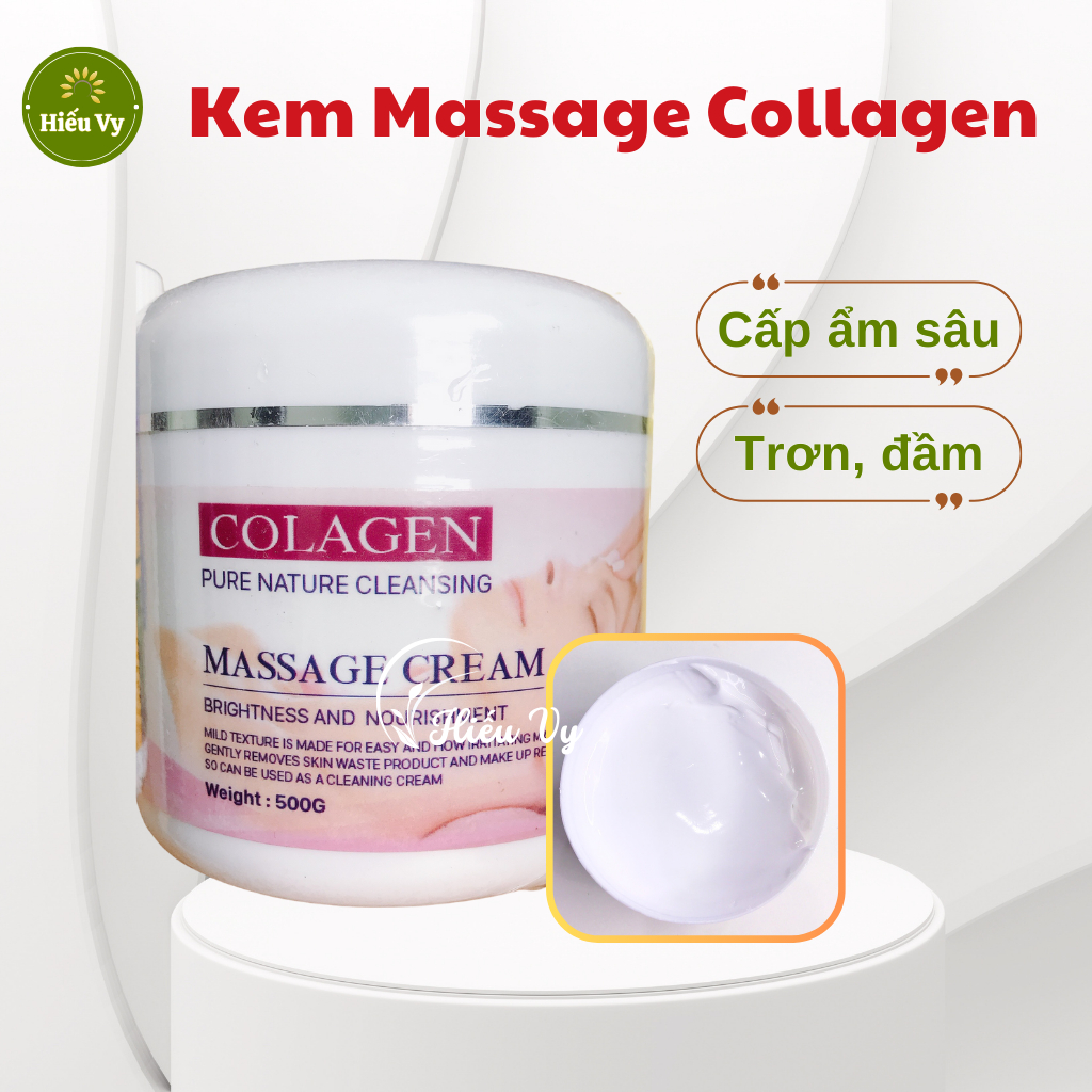 Kem massage mặt Collagen mátxa trơn, đầm tay, an toàn cho làn da 500gam/1000gam