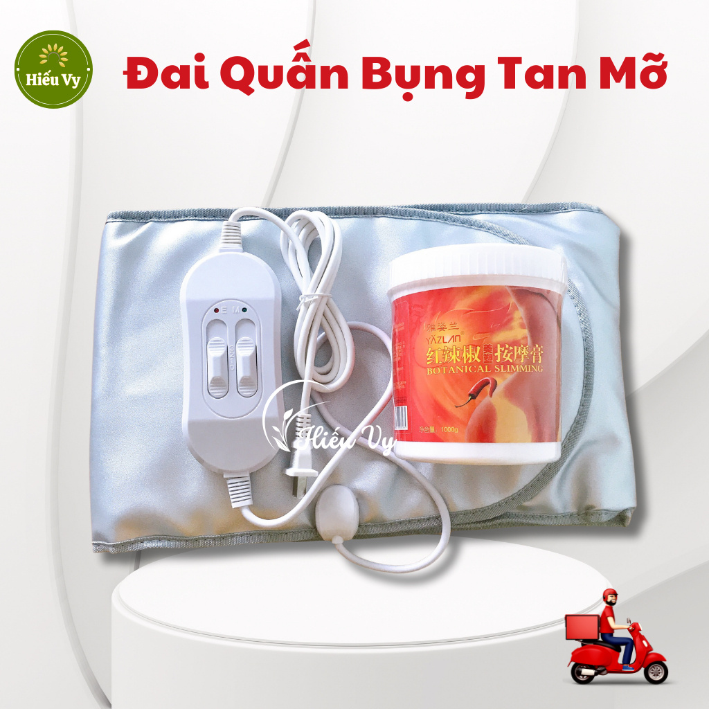 Đai quấn bụng tan mỡ 3 cấp nóng + 3 cấp rung cắm điện siêu khỏe