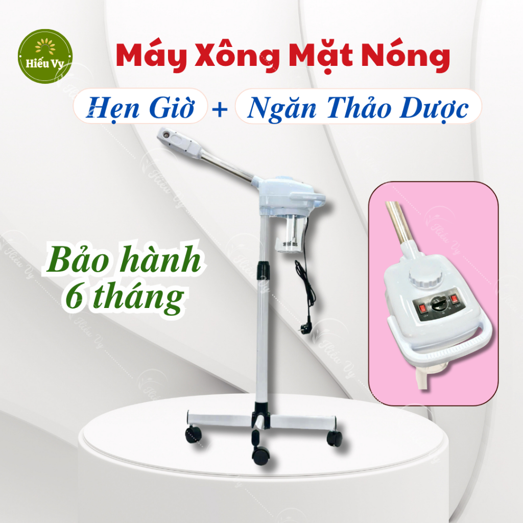 [Mới] Máy xông 1 cần nóng có ngăn thảo dược + hẹn thời gian sử dụng, máy xông nóng 1 cần cho spa thẩm mỹ viện