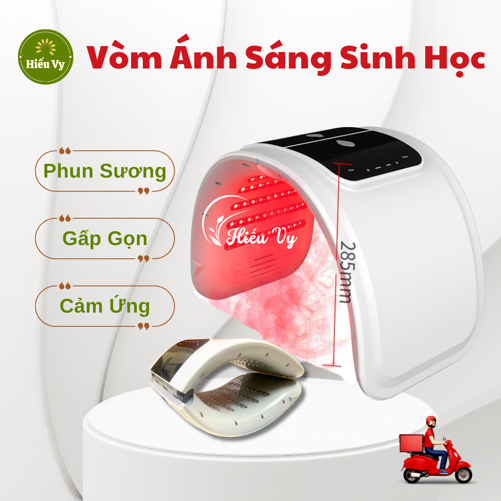Vòm ánh sáng sinh học 7 màu phun sương cảm ứng gấp gọn Hàn Quốc cực sang trọng