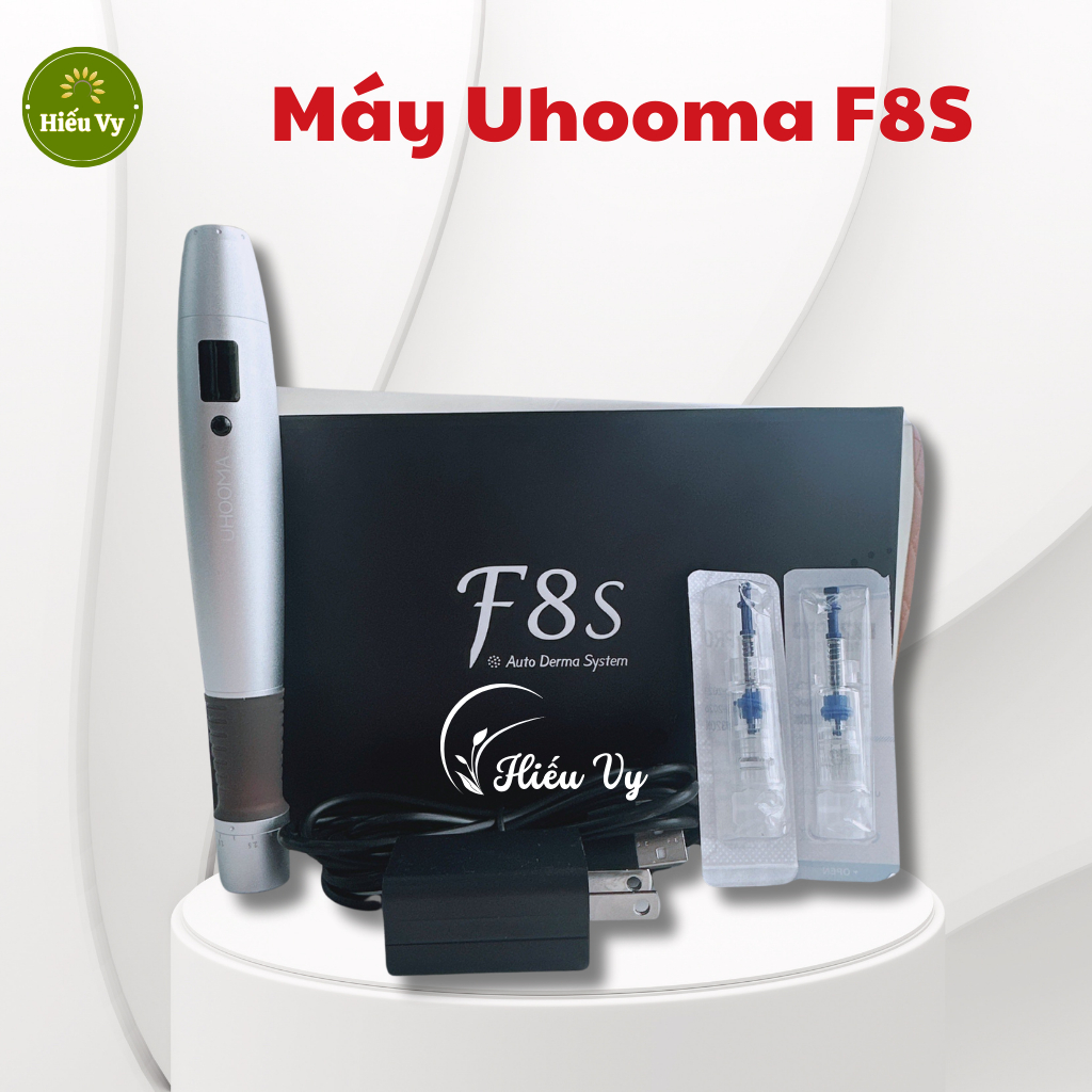Máy phi kim Uhooma F8S tích điện | Máy Dr pen tích điện F8S cổng sạc typeC | Máy cấy tảo, cấy phấn chính hãng