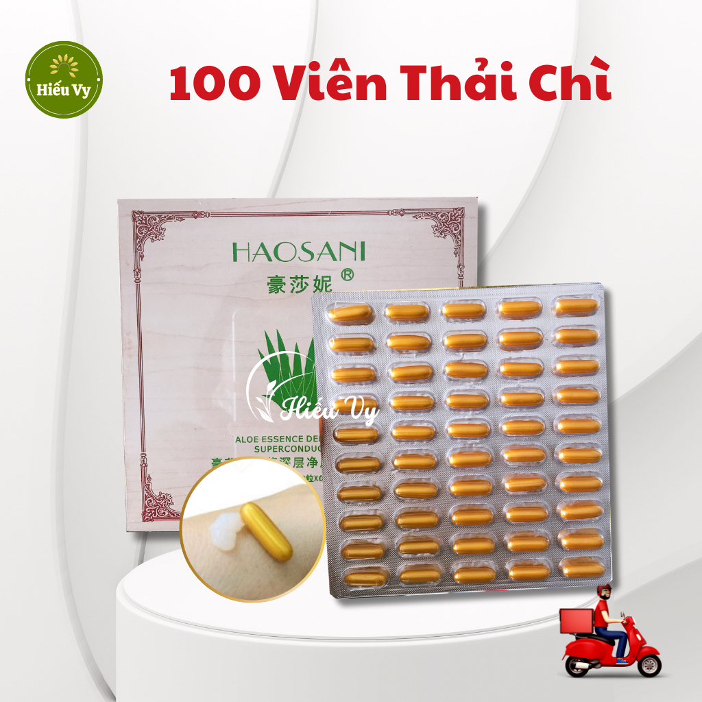 100 viên hút chì thải độc tố da mặt Haosani cho spa
