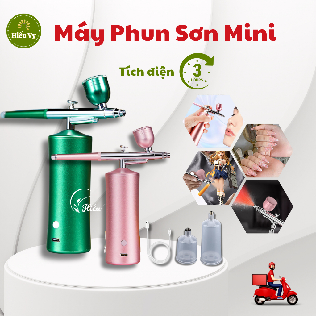 Máy phun sơn nail Ombre tích điện kèm bình | Máy phun tinh chất, Máy phun oxi, phun sương