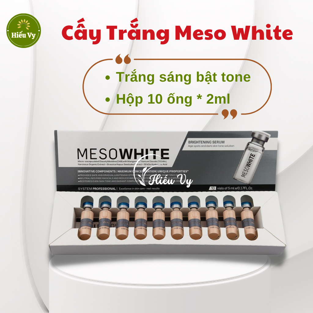 Tách Lẻ 1 Lọ Phấn Cấy Trắng MesoWhite Hàn Quốc 5ml Trắng Bật Tone Tự Nhiên