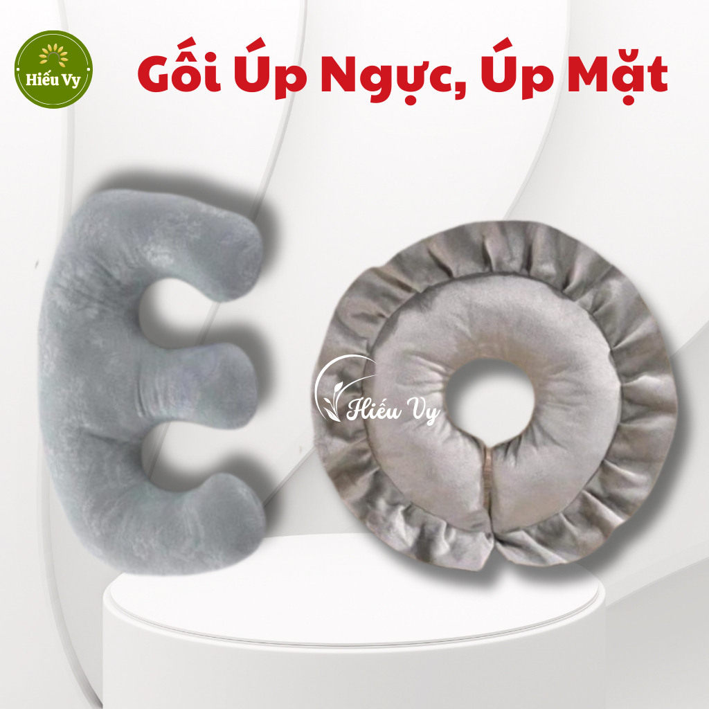 Gối úp mặt có bèo, gối úp ngực cho khách nằm massage spa