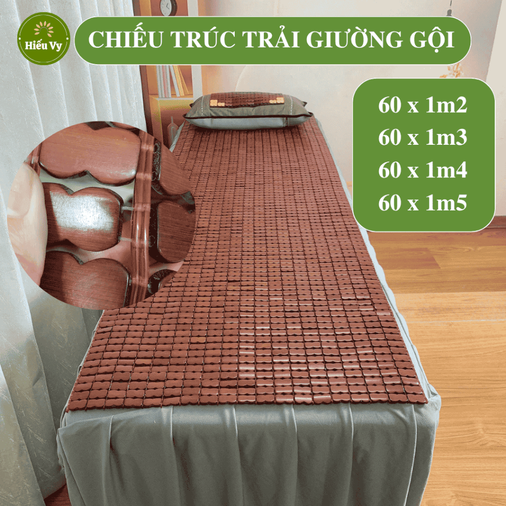 [Mới 2026] Chiếu trúc trải giường gội đầu hạt nâu bóng đẹp mới năm 2026