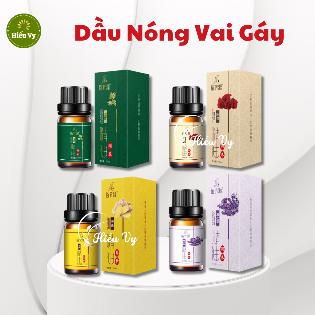 Combo 2 chai Tinh Dầu Massage Body Nóng 10ml Giác Hơi, Cạo Gió, Đả Thông Kinh Lạc, Matxa Cổ Vai Gáy
