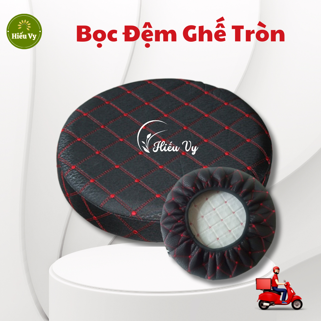 Vỏ bọc đệm ghế xoay spa 3 lớp cao cấp có lót bông cực êm | Vỏ bọc đệm ghế tròn