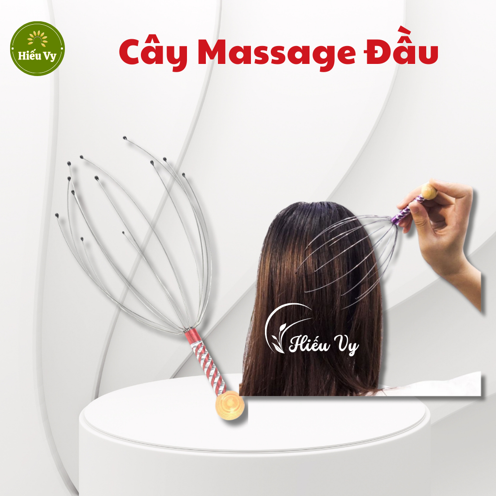 Cây massage da đầu bạch tuộc 12 nhánh | Cây gãi đầu bạch tuộc