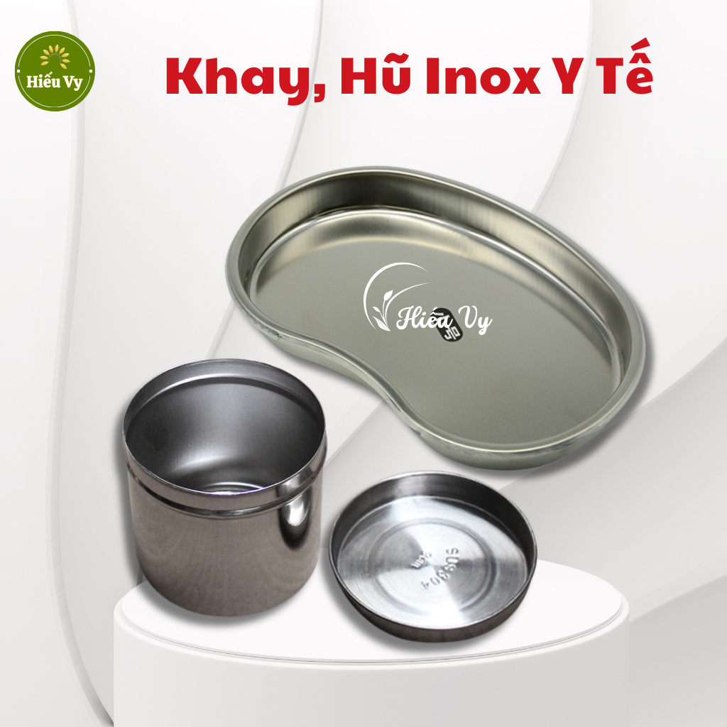 Khay hạt đậu, hũ đựng bông inox cho spa và y tế