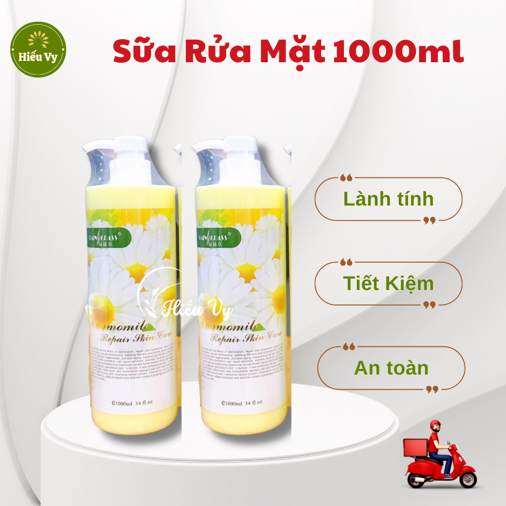 [Date 2026] Sữa rửa mặt hoa cúc 1000ml an toàn dịu nhẹ cho spa