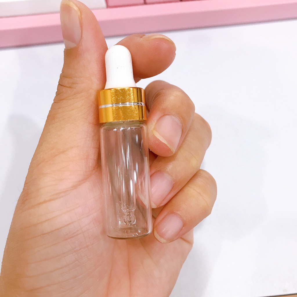 Combo 5 hũ và 10 hũ chiết thủy tinh 10gam kèm nắp