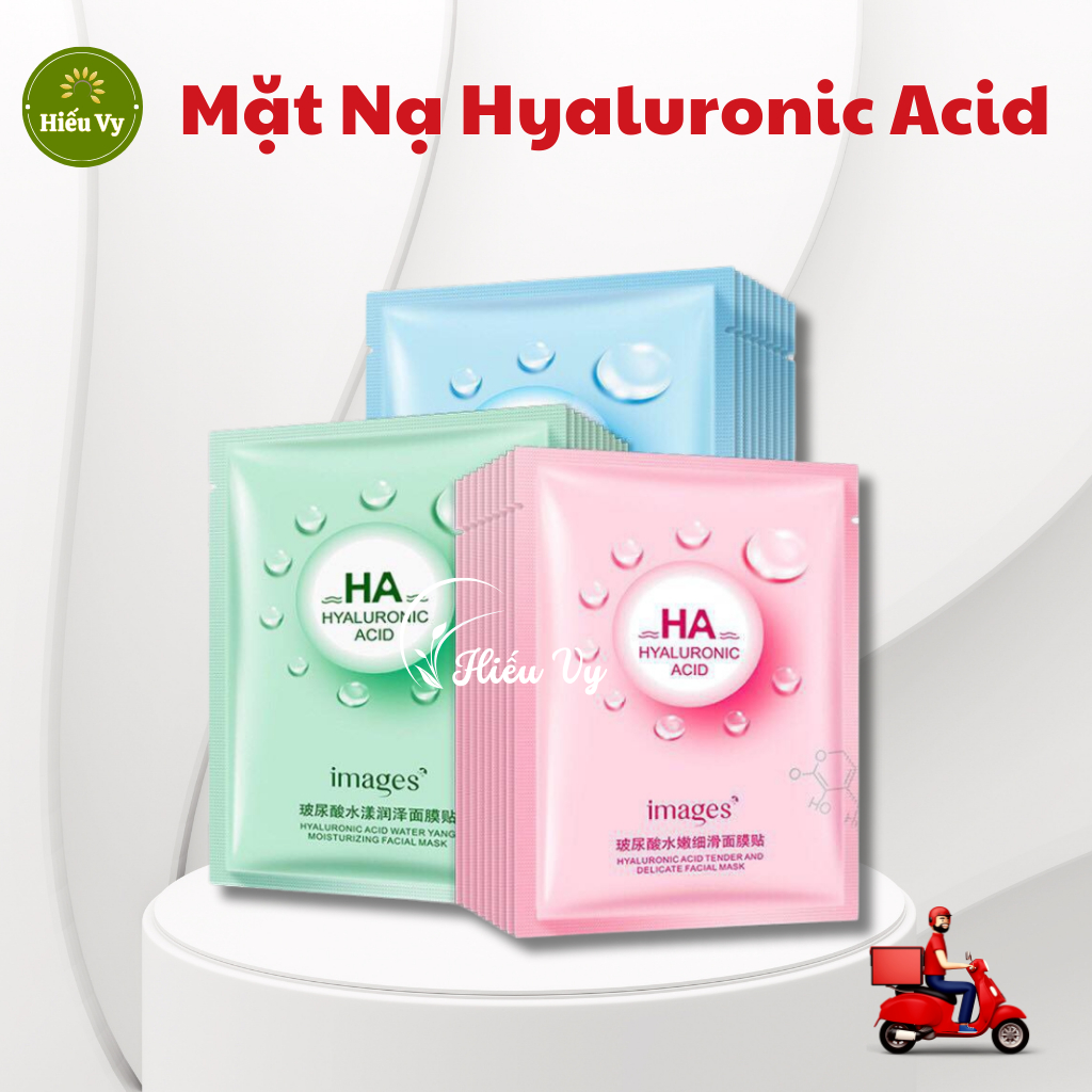 combo 5 miếng Mặt Nạ HA Cấp Ẩm Dưỡng Trắng l IMAGES - HYALURONIC ACID FACIAL MASK